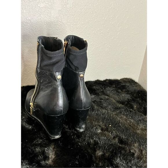 Michael kors black, leather wedge boot booties Aileen 8.5￼ - Picture 3 of 5